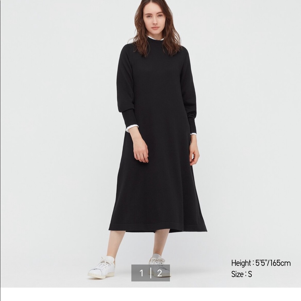 Uniqlo Black Midi Dress